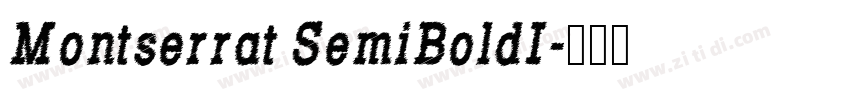 Montserrat SemiBoldI字体转换
